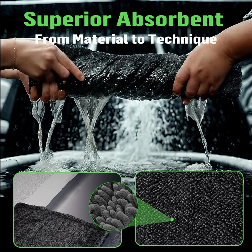 Ultra-Absorbent Microfiber Cle - Microfiber Towel Detailing recension och pris