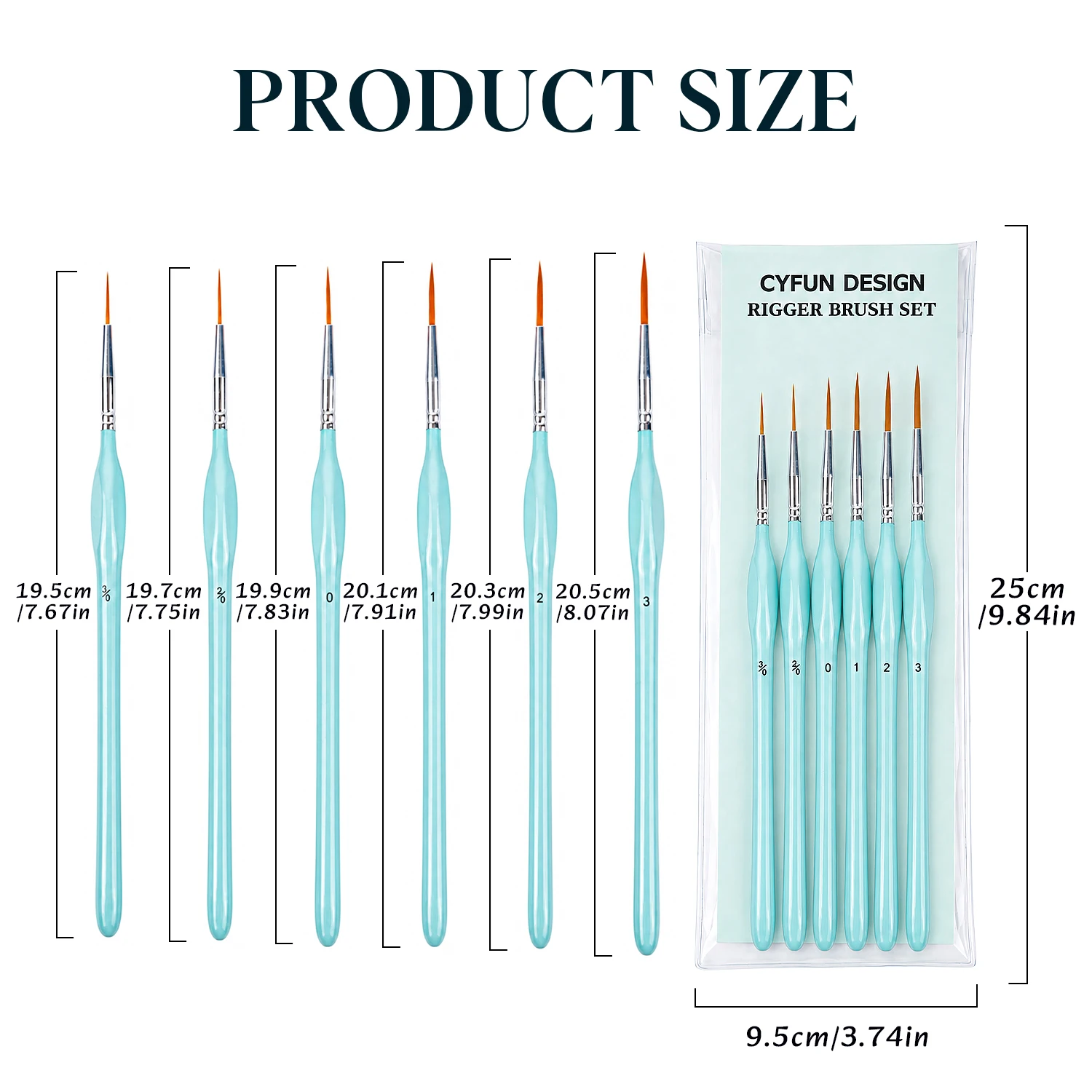 6pcs Rigger Paint Brushes Set, - Detailing Brush Set recension och pris
