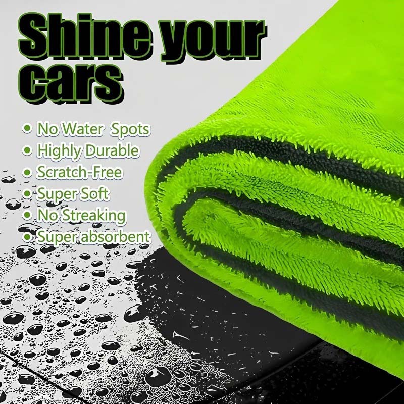 1PC 1000GSM Dual-Sided Microfi - Microfiber Towel Detailing recension och pris